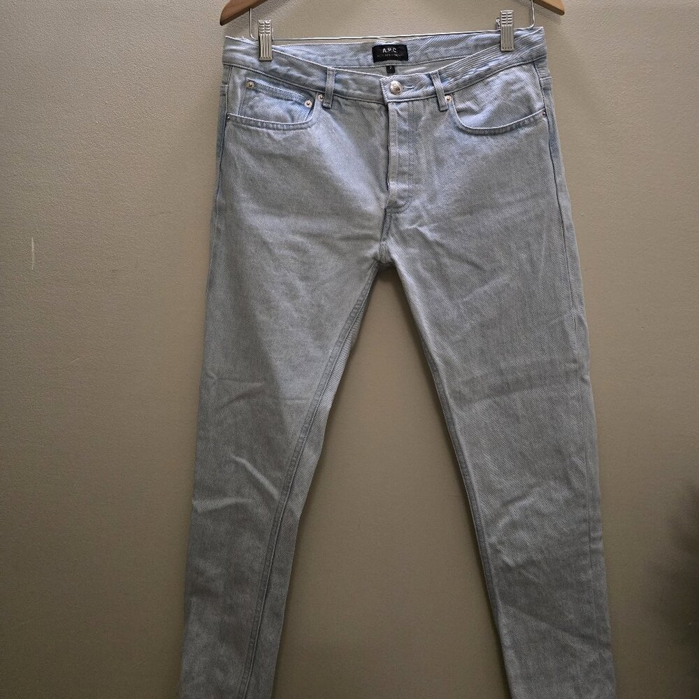 A.P.C 100% Cotton denim light wash blue jeans - Size 31 - Picture 2 of 16